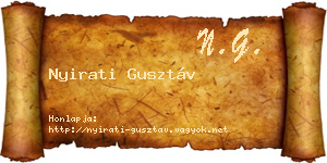 Nyirati Gusztáv névjegykártya