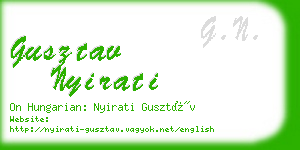 gusztav nyirati business card